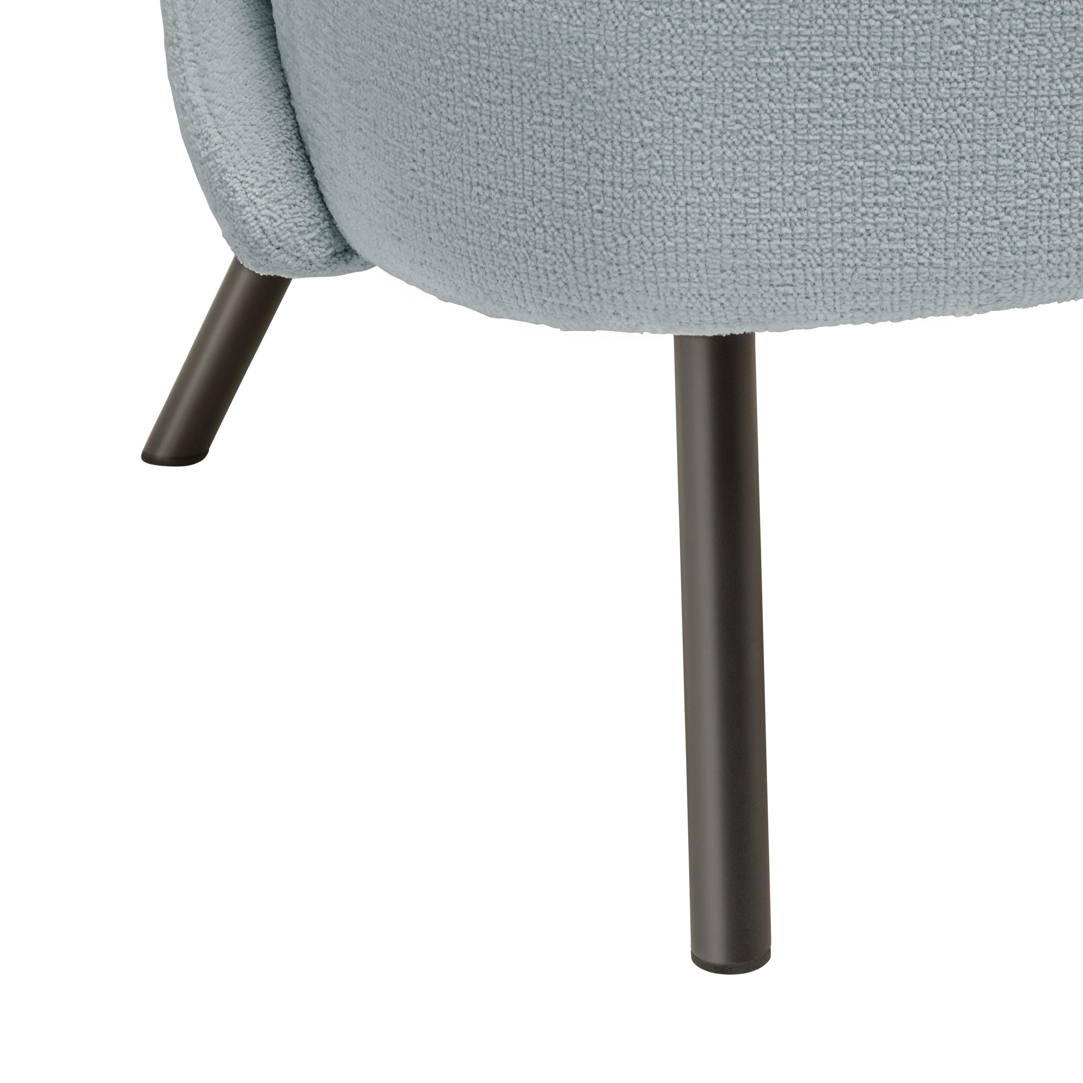 FÅTÖLJ FLORIS -TREND- - Graublau/svart, Romantik / Lanthus, metall/trä (67/77/73cm) - Mömax