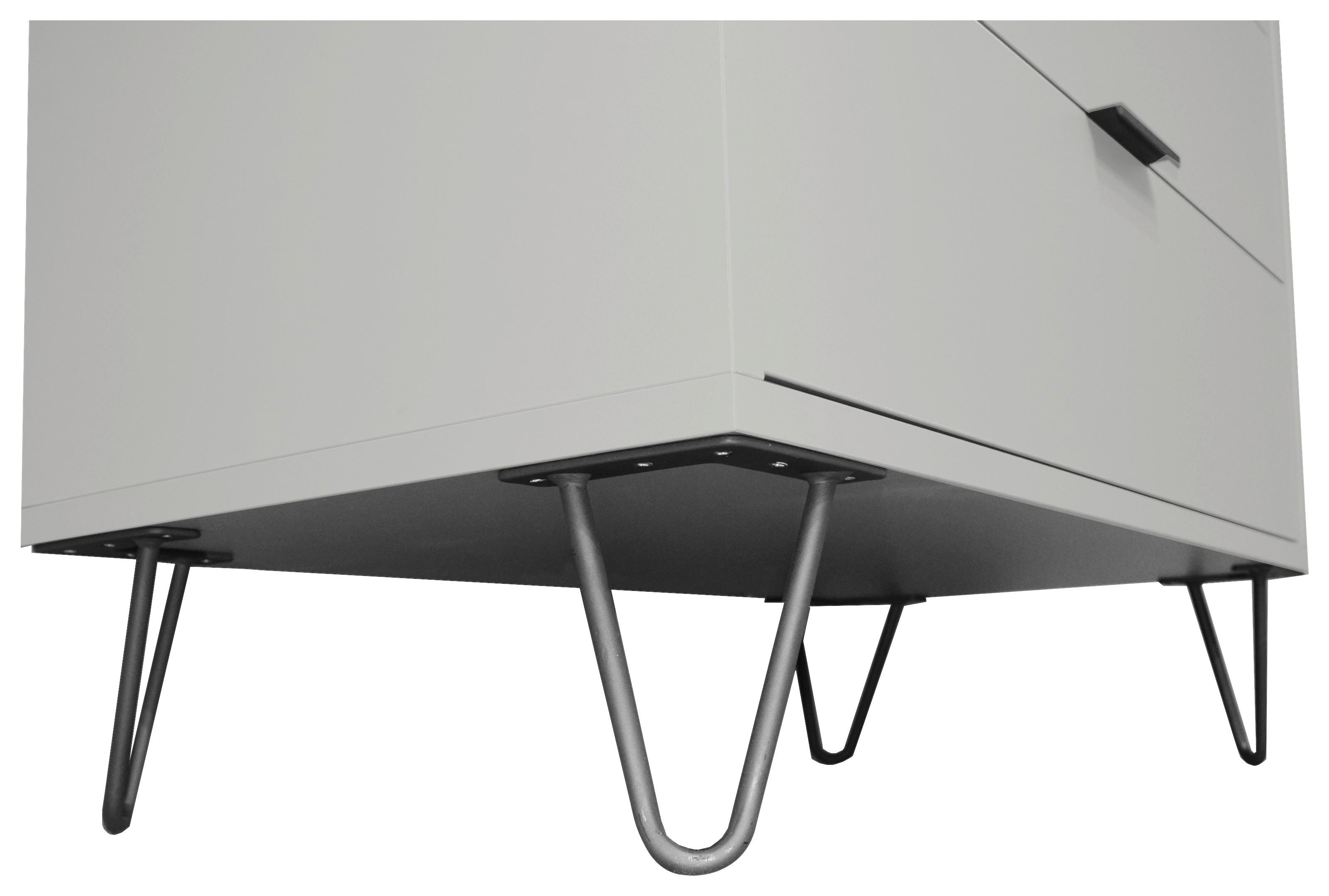 Fußset in Grau/Schwarz, 4-teilig - Schwarz/Grau, Modern (11/15/11cm) - Mömax
