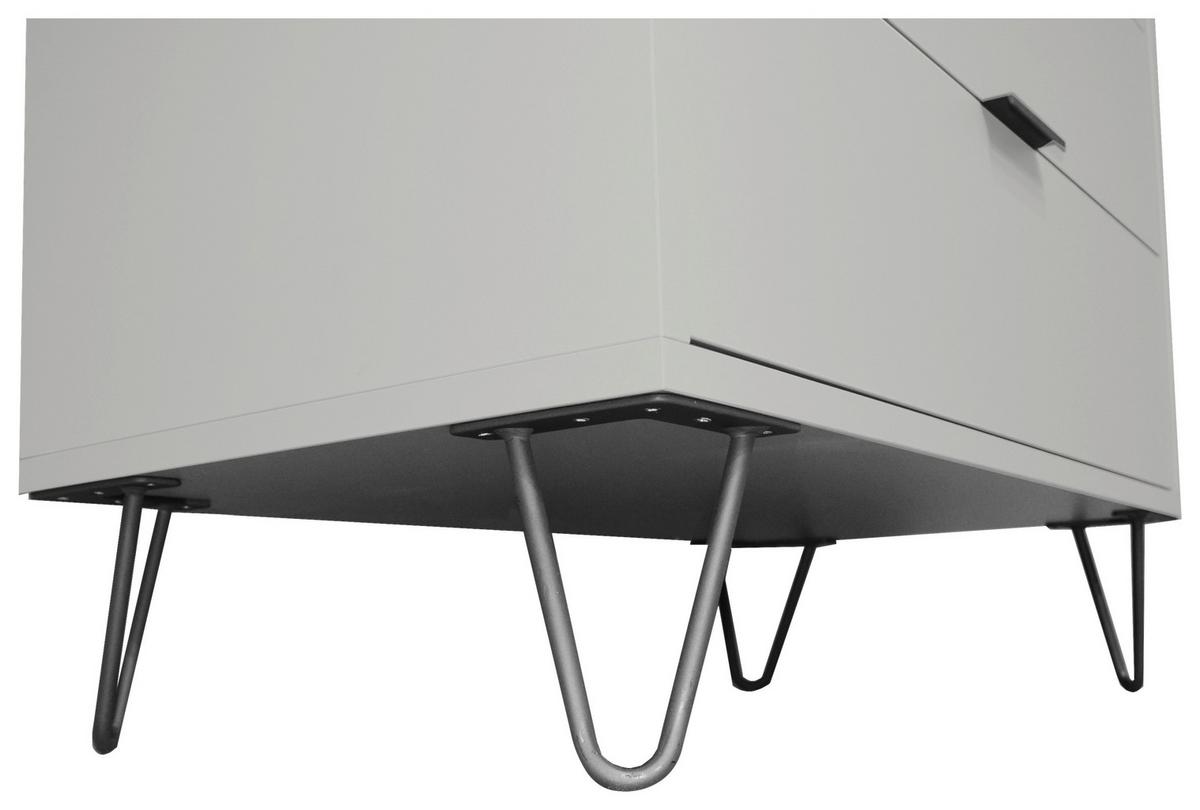 Fußset in Grau/Schwarz,  4-teilig - Schwarz/Grau, MODERN (11/15/11cm) - Mömax