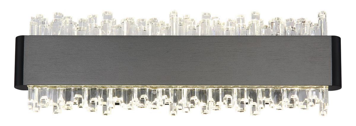 Led Zidna Svjetiljka Stalagmita - siva/prozirno, Design, metal/plastika (120/8/4cm) - Globo