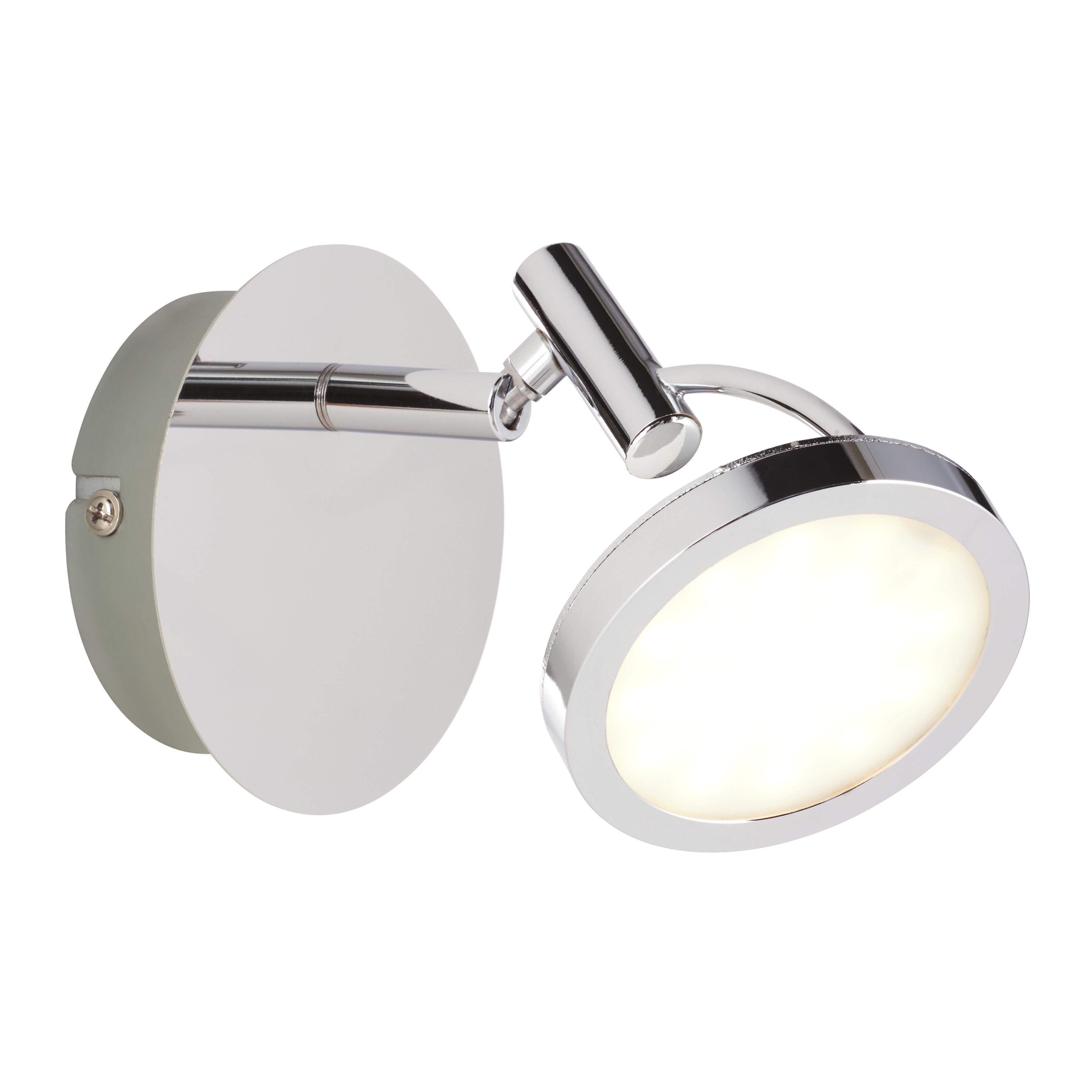 LED-Wandleuchte max. 4,8 Watt 'Louanne' - Chromfarben, MODERN, Kunststoff/Metall (11/16cm) - Bessagi Home