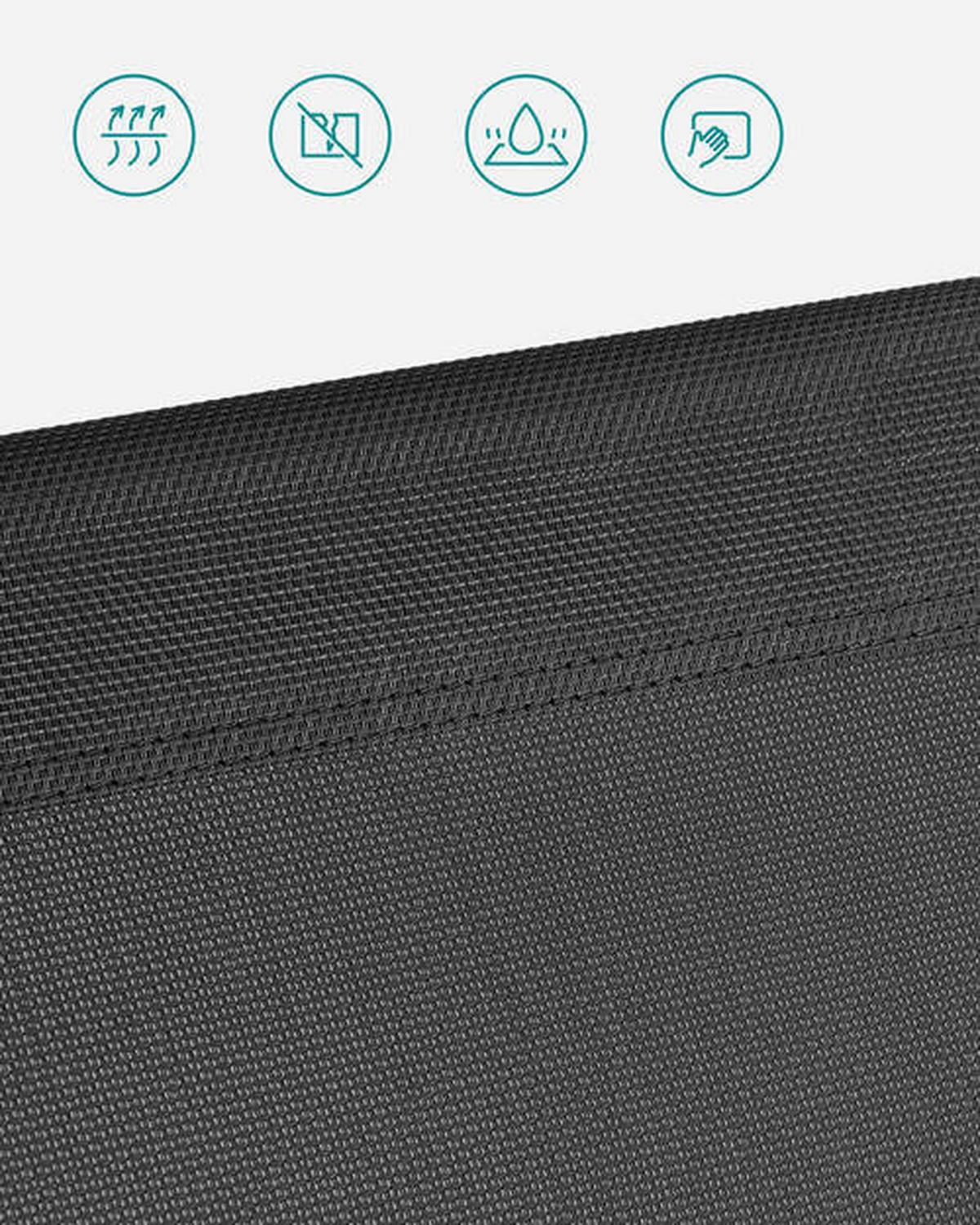 Sonnenliege Großer Liegesessel Grau - Grau, Basics, Textil/Metall (71/38/200cm) - Modante