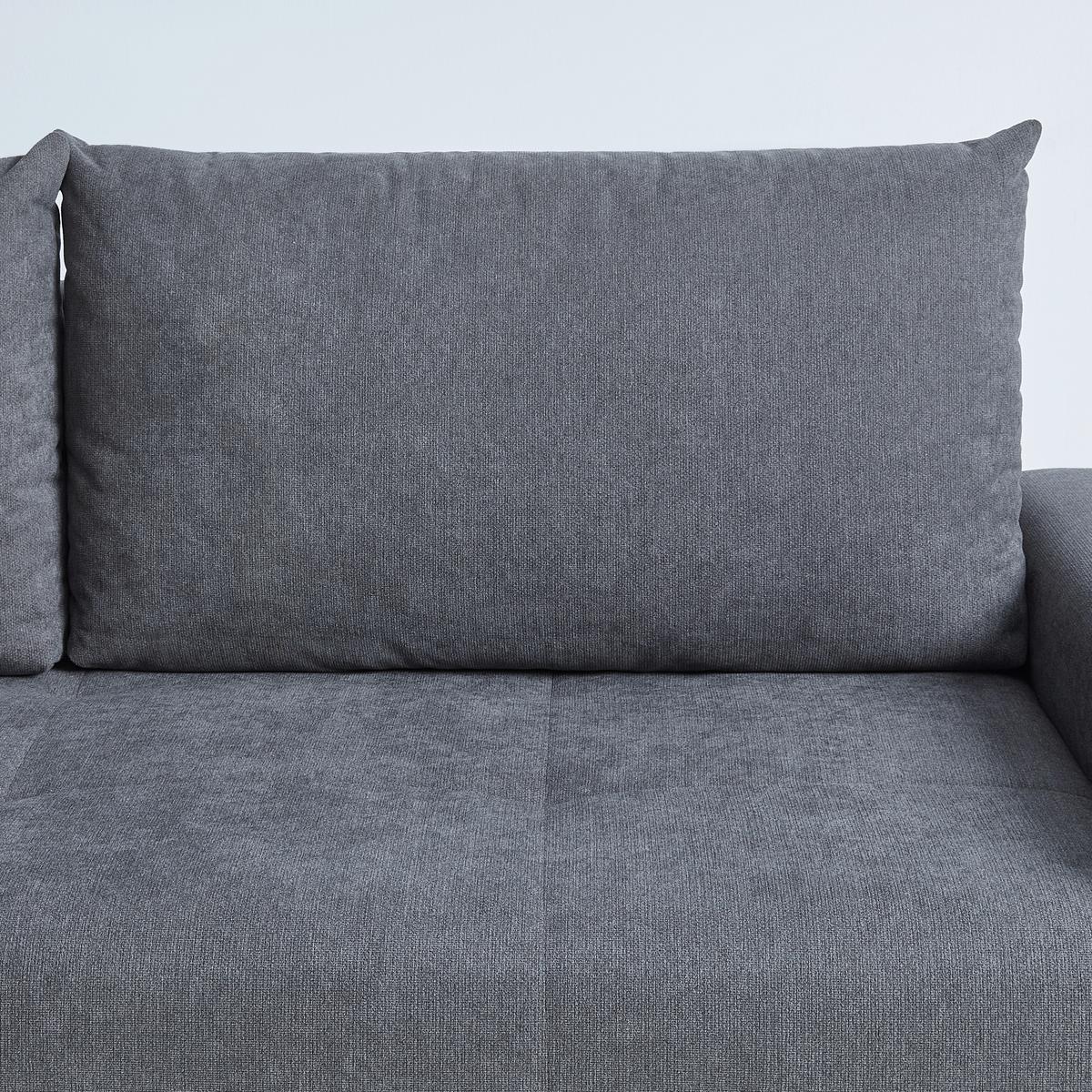 Sedežna Garnitura Adriano, Siva, Ležišče, Predal - siva/črna, Moderno, tekstil (313/91/217cm) - Mömax