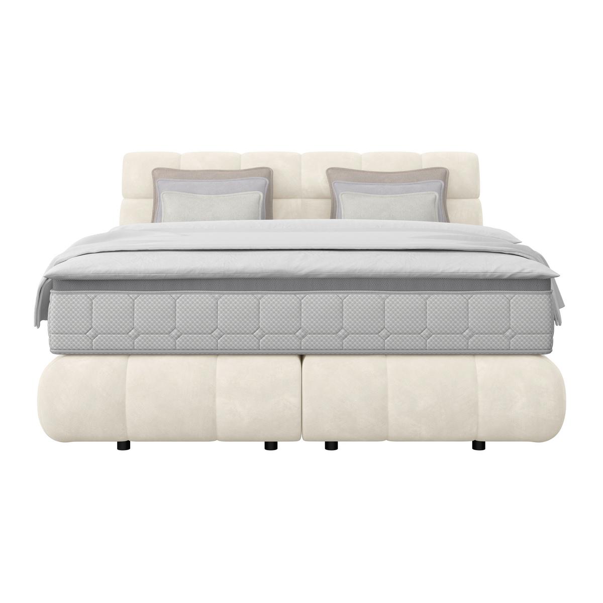 Boxspring Krevet Nobu - crna/boje šampanjca, Trend, drvo/tekstil (180/200cm) - Premium Living