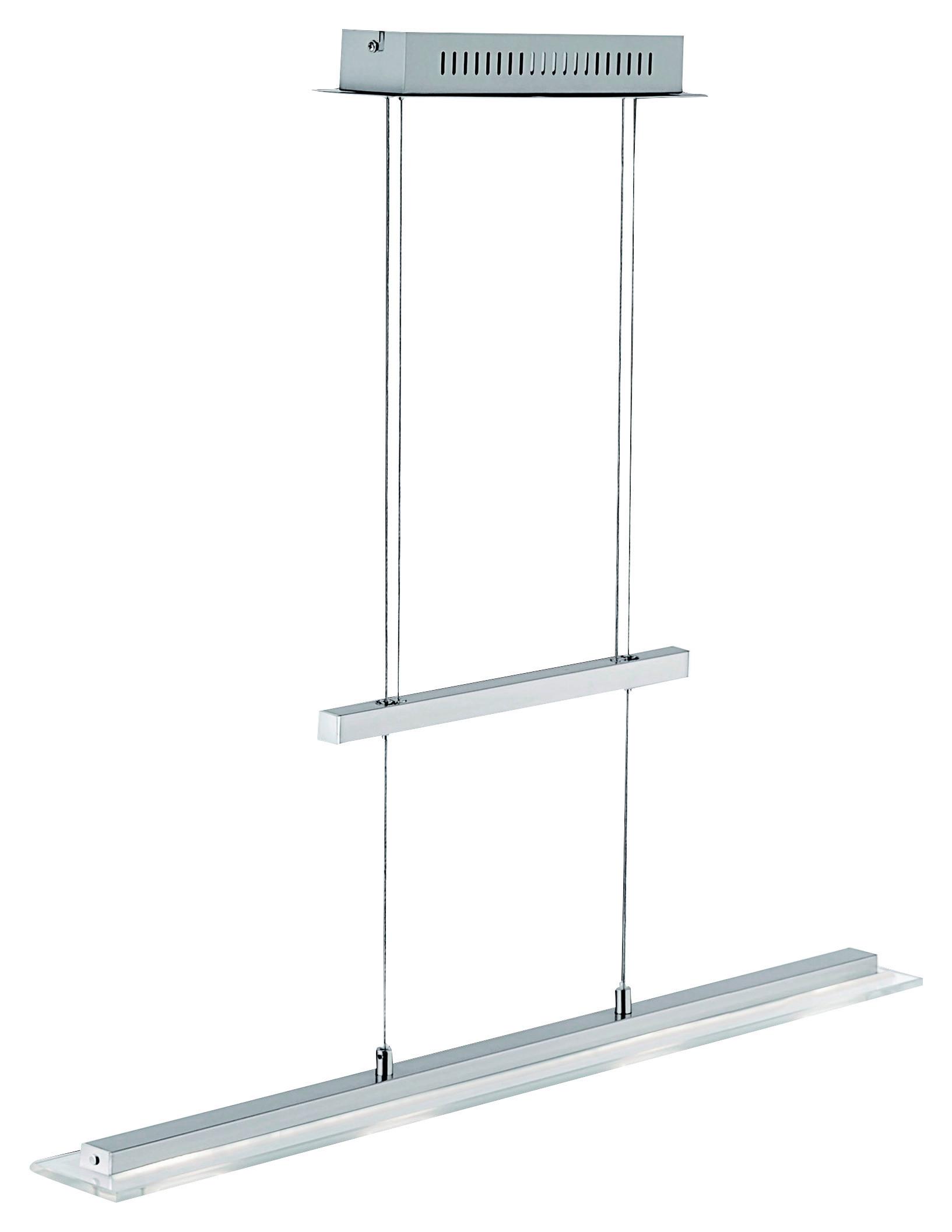 LAMPA WISZĄCA LED 67672 TENSO - kolor niklowy/kolor chromowy, Konventionell, metal/szkło (64/150cm) - Fischer & Honsel