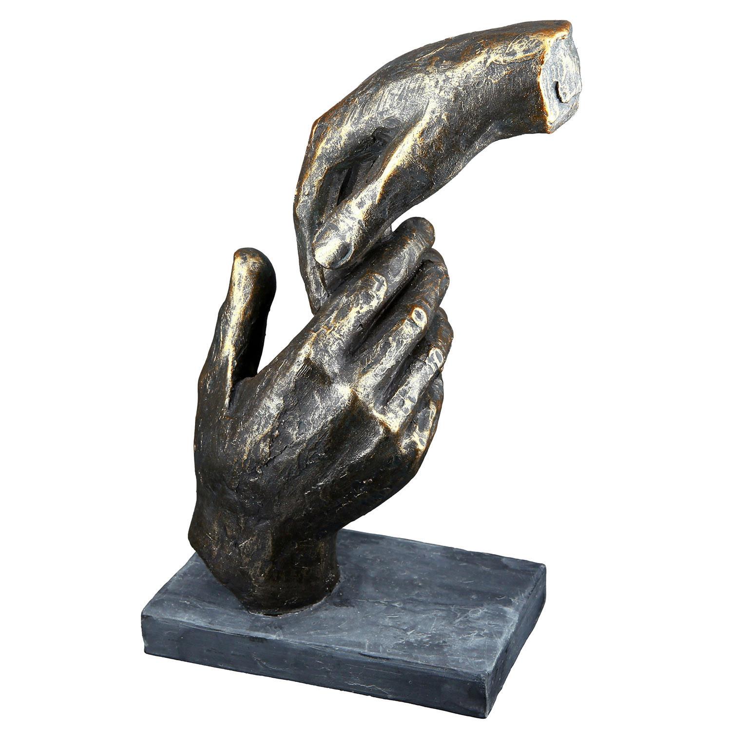 Skulptur Bronzefarben - Cognac, Basics, Kunststoff (13/21/7cm)