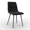 Stuhl Ria Schwarz Mikrofaser Gepolstert - Schwarz, MODERN, Textil/Metall (44/87/54cm) - Bessagi Home