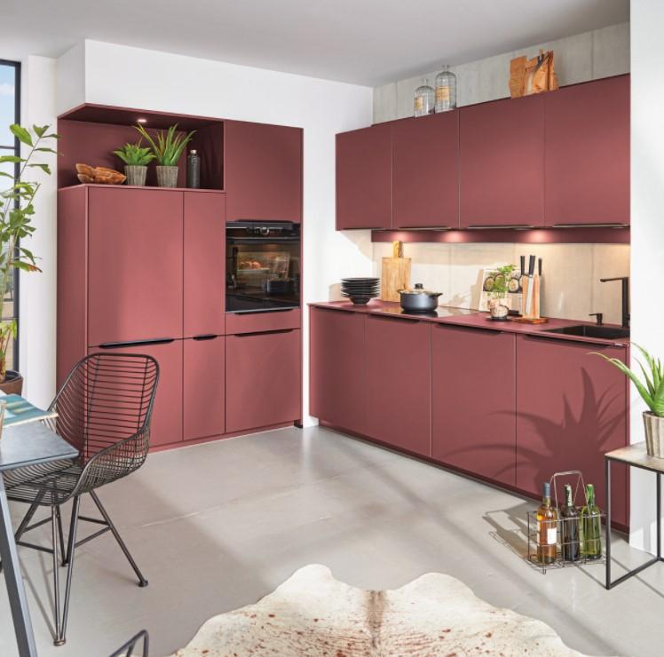 Bucătărie la comandă Easytouch - ardeziu/ruginiu, Modern, material pe bază de lemn (243/153cm) - Nobilia