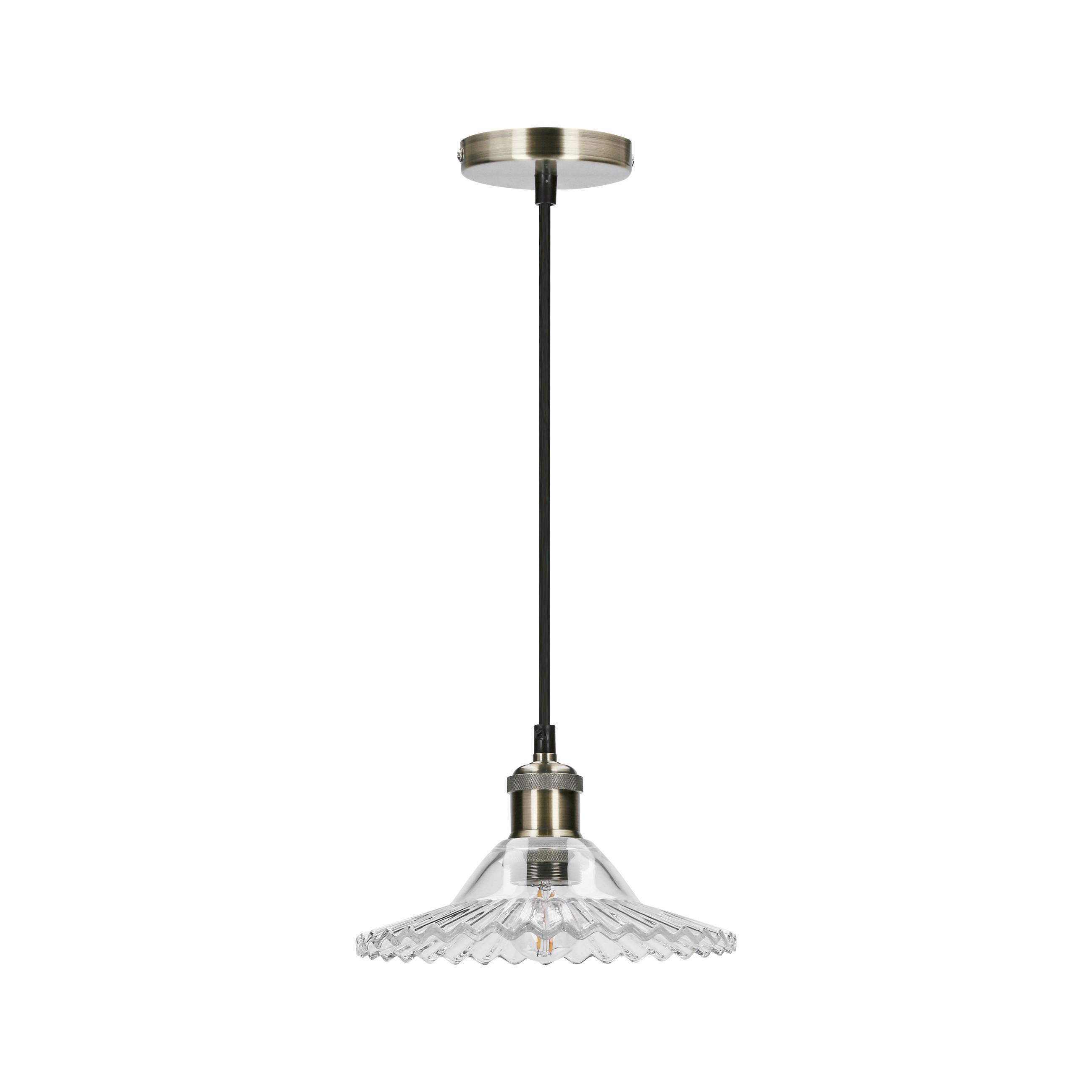 Viseća Svjetiljka Geneva - crna, Konvencionalno, staklo/metal (21.5/21.5/90cm)