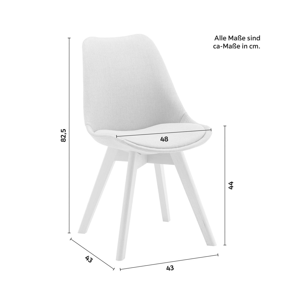 Szék Rocksi - bükk/szürke, Modern, műanyag/textil (43/82,5/43cm) - Bessagi Home