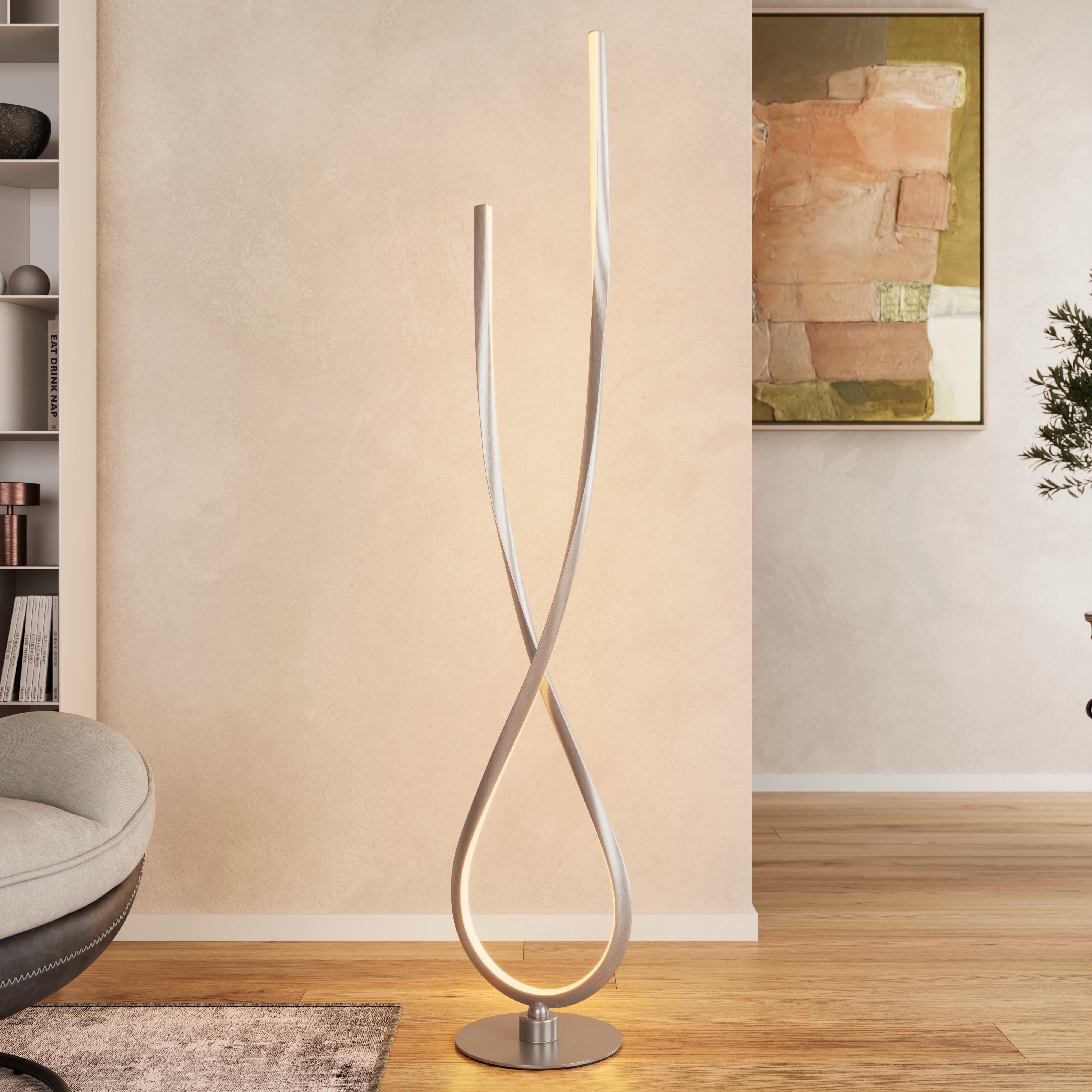 LED-GOLVLAMPA KUI - champagne/svart, Modern, metall/plast (26l)