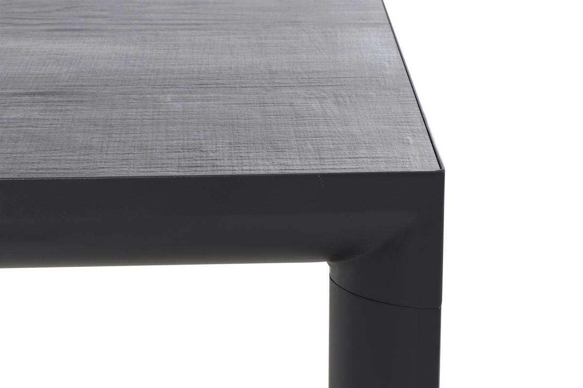 GARTENTISCHGRUPPE MILANO S.SET + SILVA 7TLG - Anthrazit, MODERN, Keramik/Kunststoff (100/88/220cm) - Siena Garden