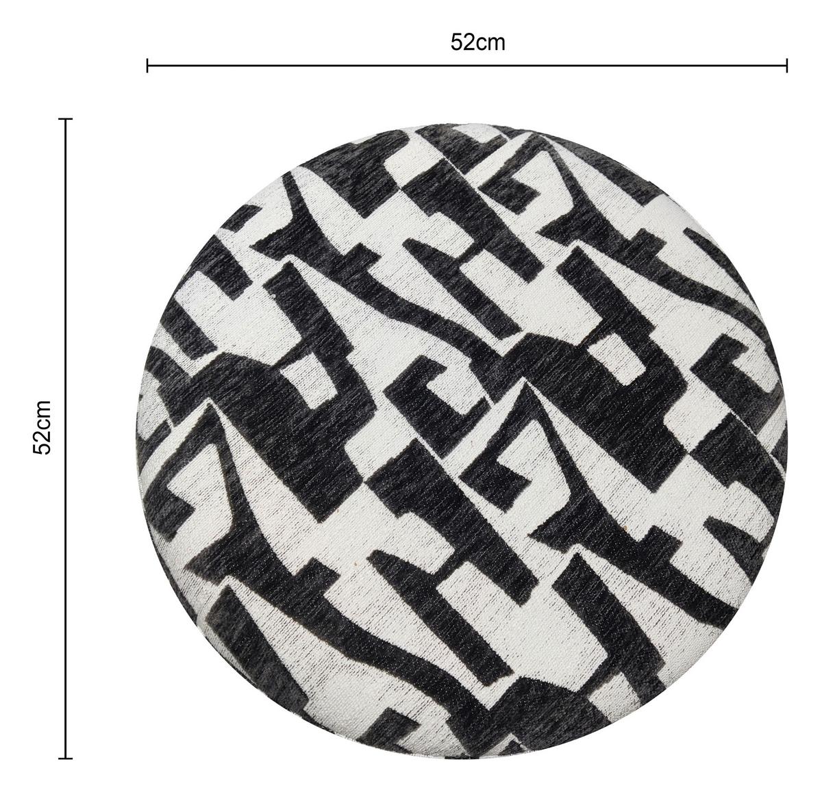 Tabure Trend - bijela/crna, Lifestyle, drvni materijal/tekstil (52/33/52cm) - Mömax