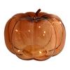 Dekokürbis Pumpkin Braun - Bernsteinfarben, Konventionell, Glas/Kunststoff (19,5/15,5cm) - Mömax