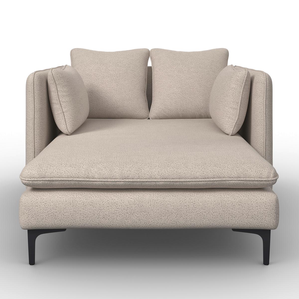 Relax Ágy Sandy - szürkésbézs, Modern, textil/fa (120/74/160cm) - Bessagi Home