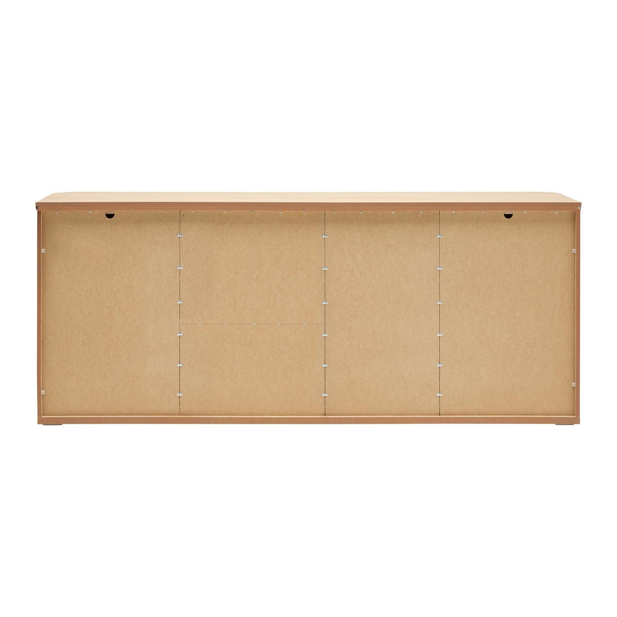 Sideboard Lagos Eichefarben - Eichefarben/Anthrazit, Modern, Glas/Holzwerkstoff (210,2/87,5/42,5cm) - Premium Living