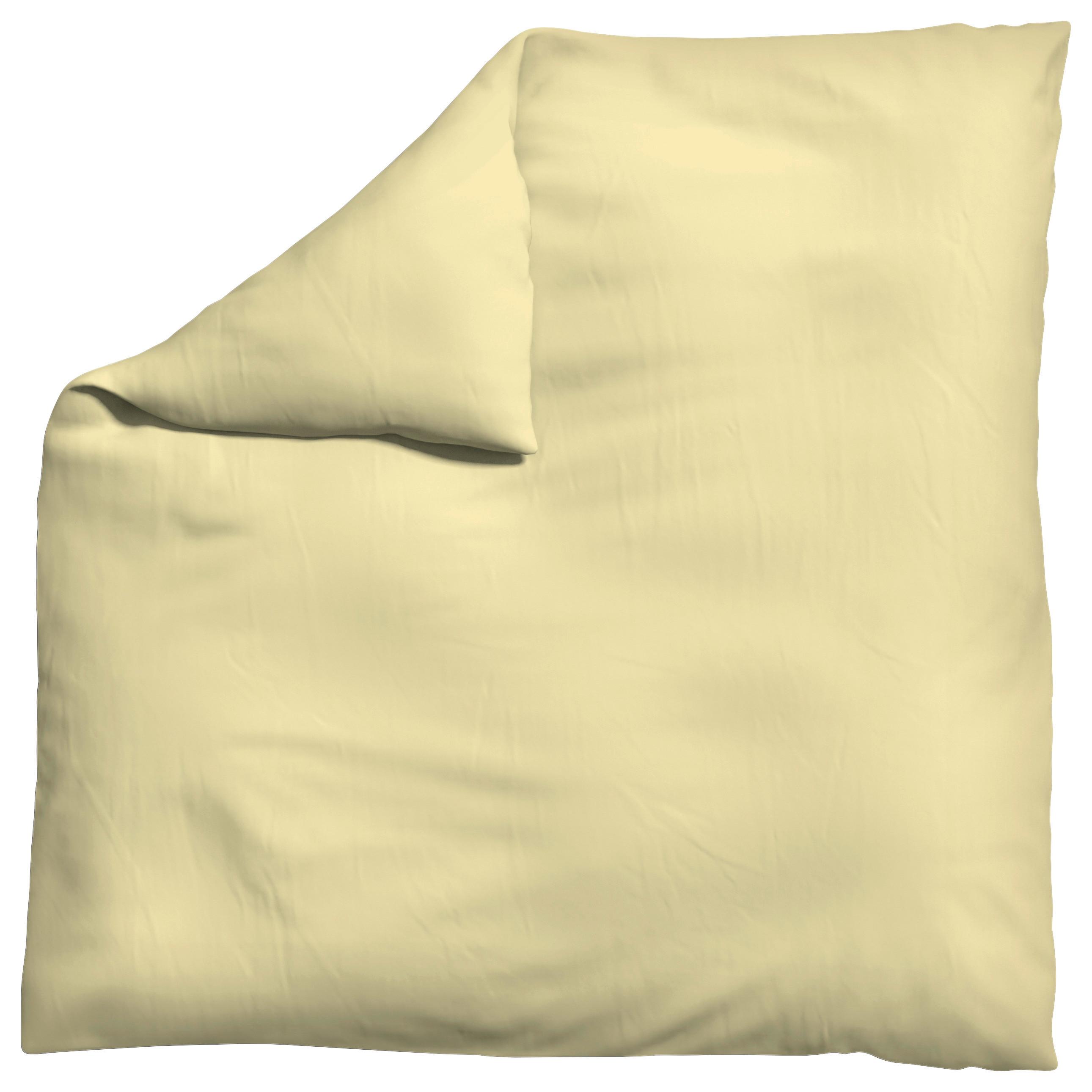 Bettdeckenbezug Woven Satin Gelb ca. 200x200cm - Gelb, Basics, Textil (200/200cm) - Schlafgut