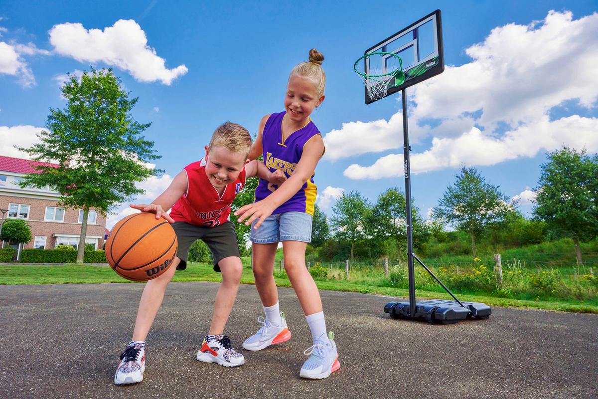 BASKETBALLSTÄNDER SALTA DRIBBLE - Schwarz/Grün, KONVENTIONELL, Metall (83/204-254/130cm) - Salta