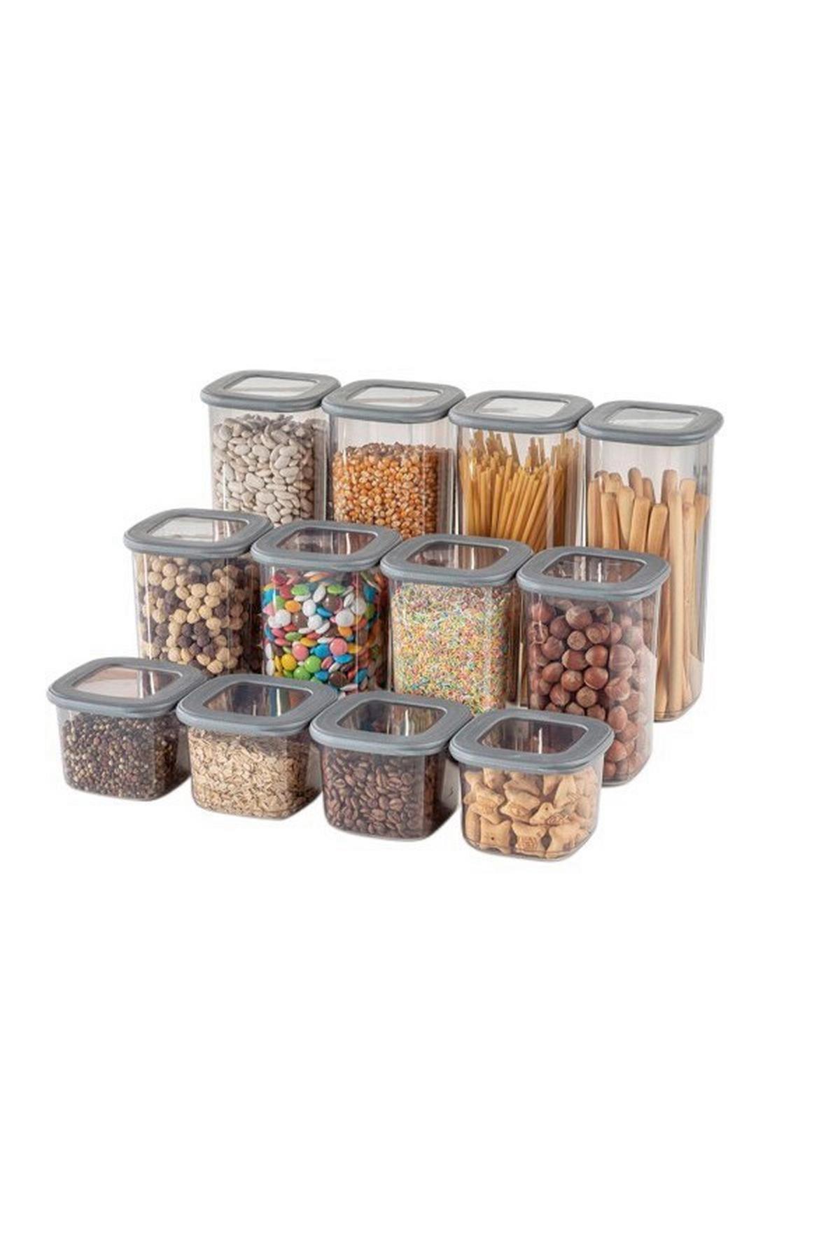 ZESTAW POJEMNIKÓW KUCHENNYCH BNM24LU - przejrzysty/biały, Basics, tworzywo sztuczne