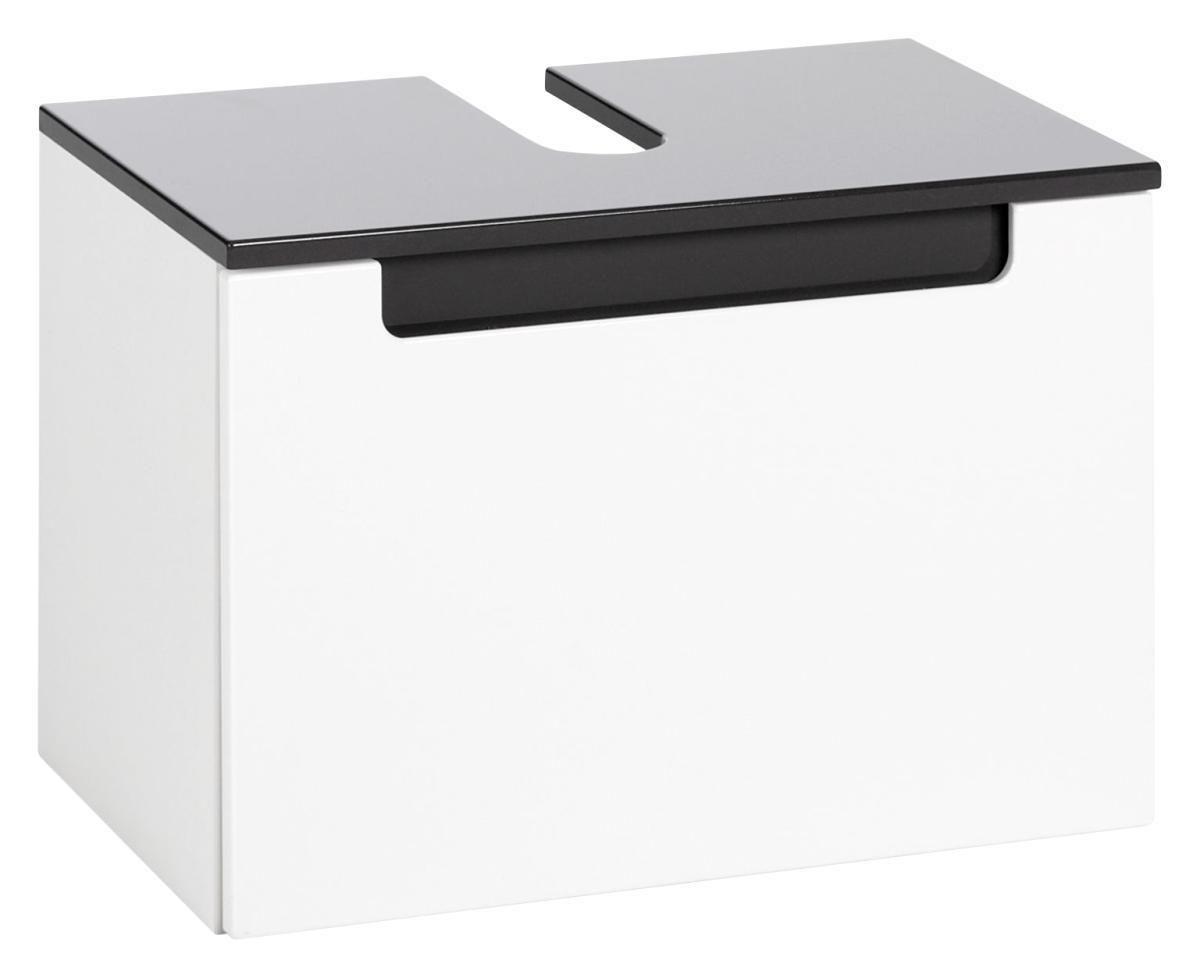 Waschbeckenunterschrank in Anthrazit/Weiss 'Siena' - Anthrazit/Weiß, MODERN, Holzwerkstoff (60/40/35cm) - Held