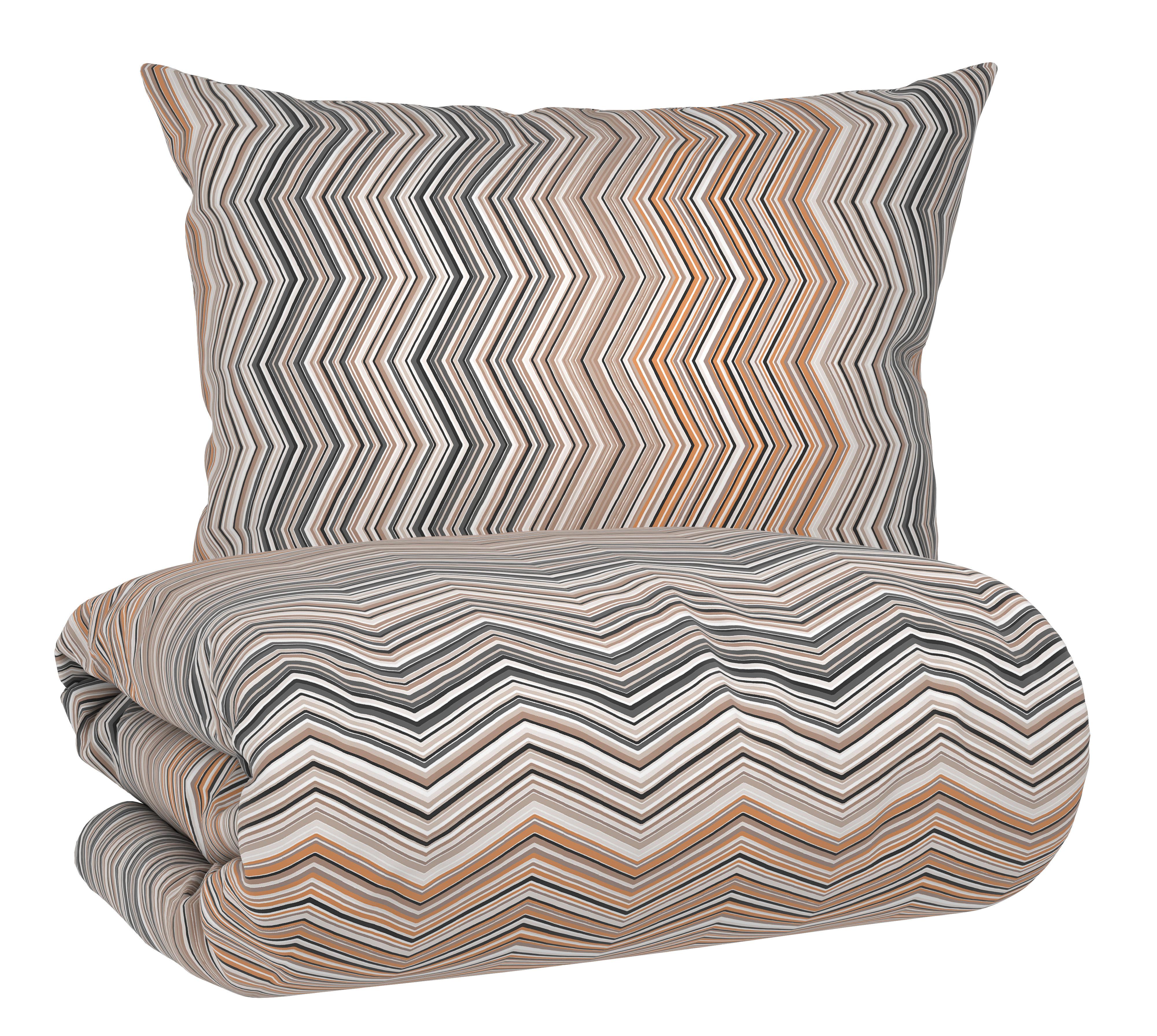 Lenjerie de pat Zickzack,cca. 140x200/50x70 cm - bej, Konventionell, textil (140/200cm) - Mömax