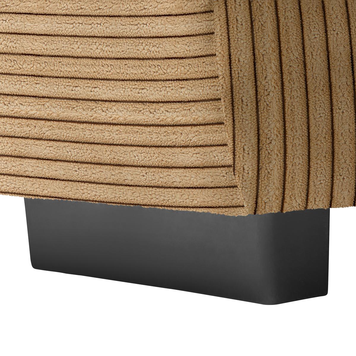 Wohnlandschaft Vivo Sandfarben - Sandfarben/Schwarz, MODERN, Kunststoff/Textil (179/63/317cm) - Based