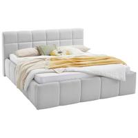 Polsterbett Ascona Hellgrau ca. 200x200cm - Hellgrau/Schwarz, KONVENTIONELL, Kunststoff/Textil (200/200cm) - Based