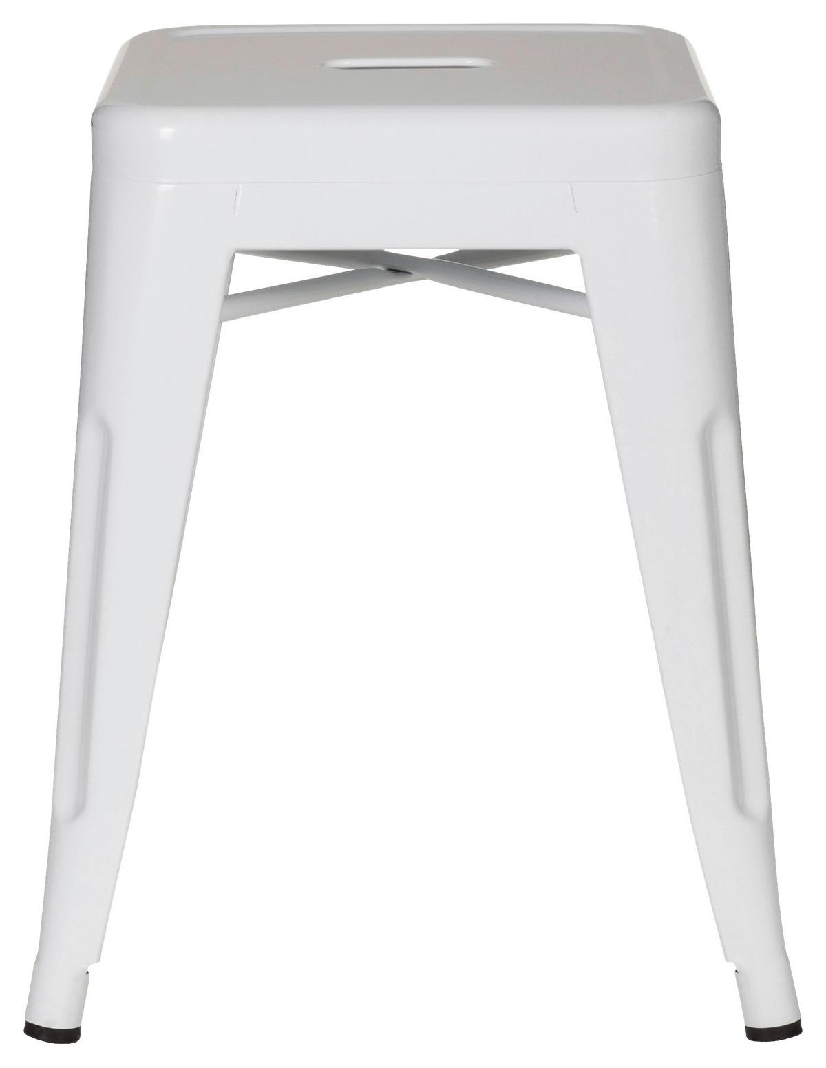 Tabure Vantaggio, Sijaj Bela - bela, Basics, kovina (39/46/39cm) - MID.YOU