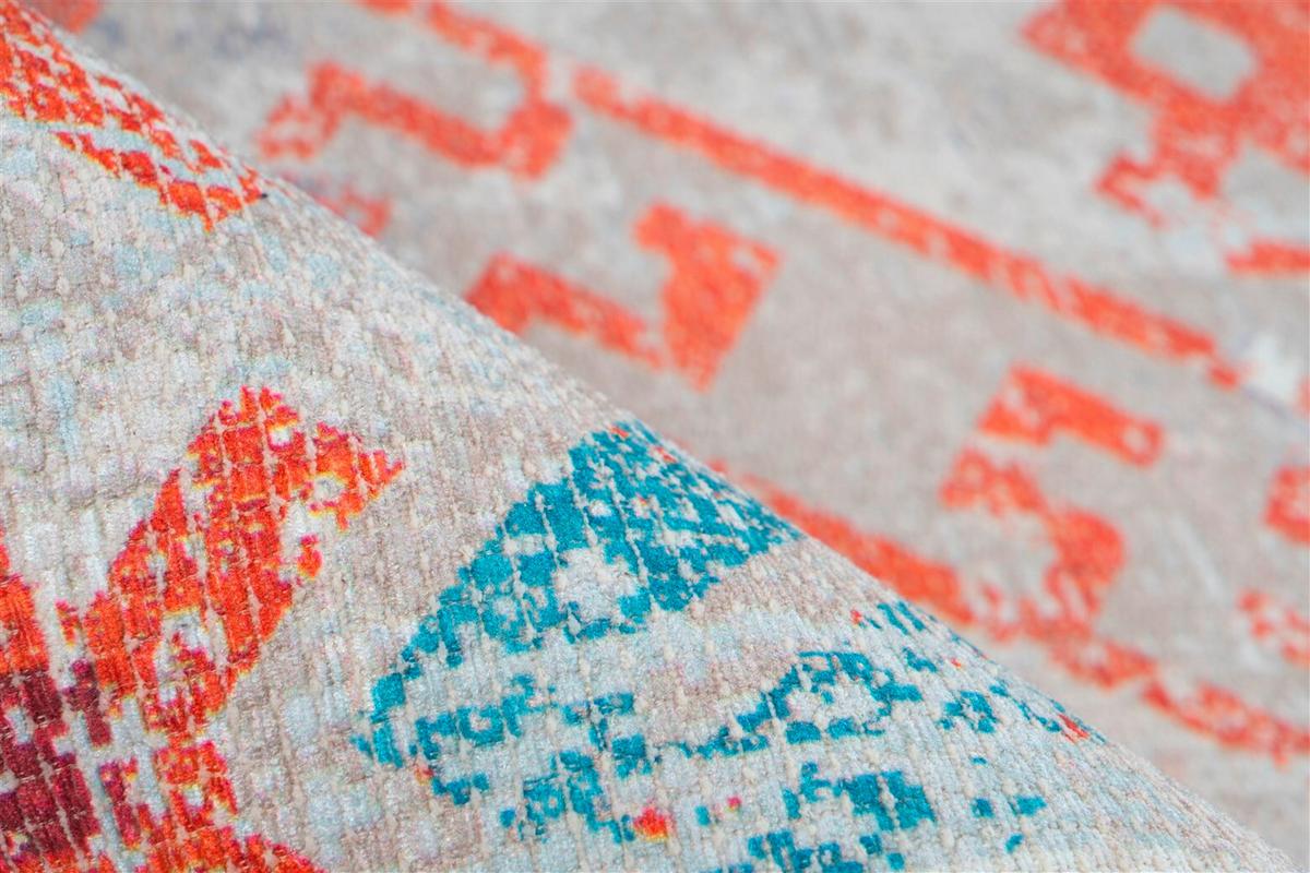 FLACHWEBETEPPICH INDIANA 200 MULTI / ORANGE - Multicolor/Orange, Konventionell, Textil (80/150cm) - Kayoom