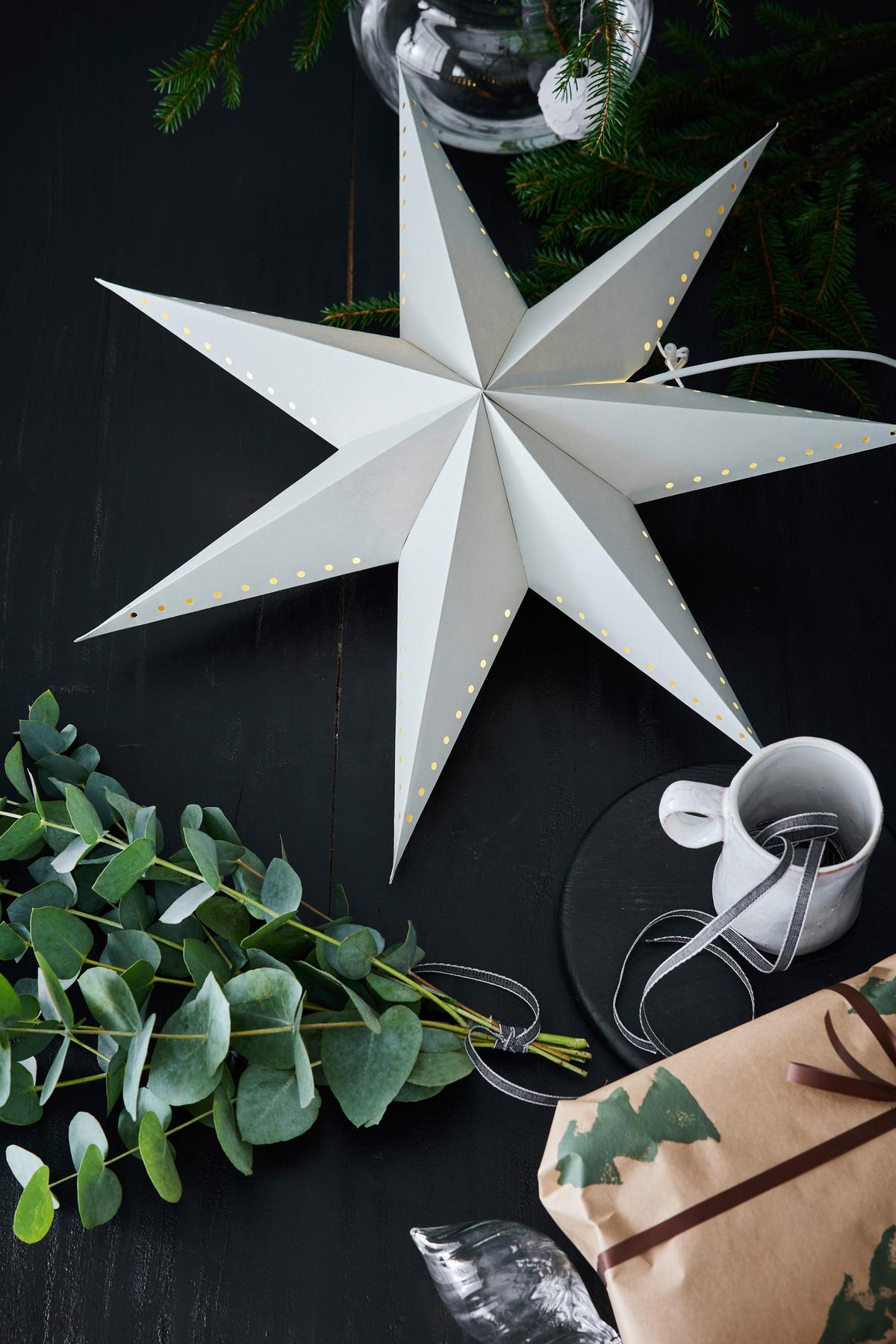 Dekostern Lively Pendant Star Hellgrau max. 6 Watt - Hellgrau, Basics, Papier (16/60/60cm) - Markslöjd