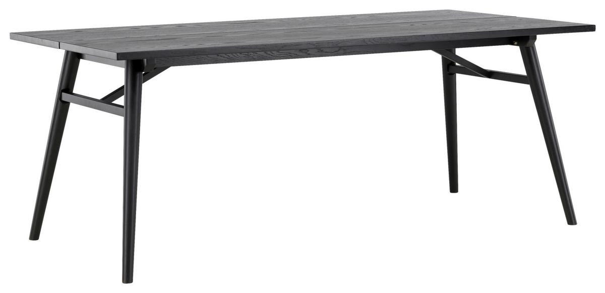 Esstisch Sleek SLEEK - Schwarz, Design, Holzwerkstoff/Metall (195/95/75cm) - Livetastic