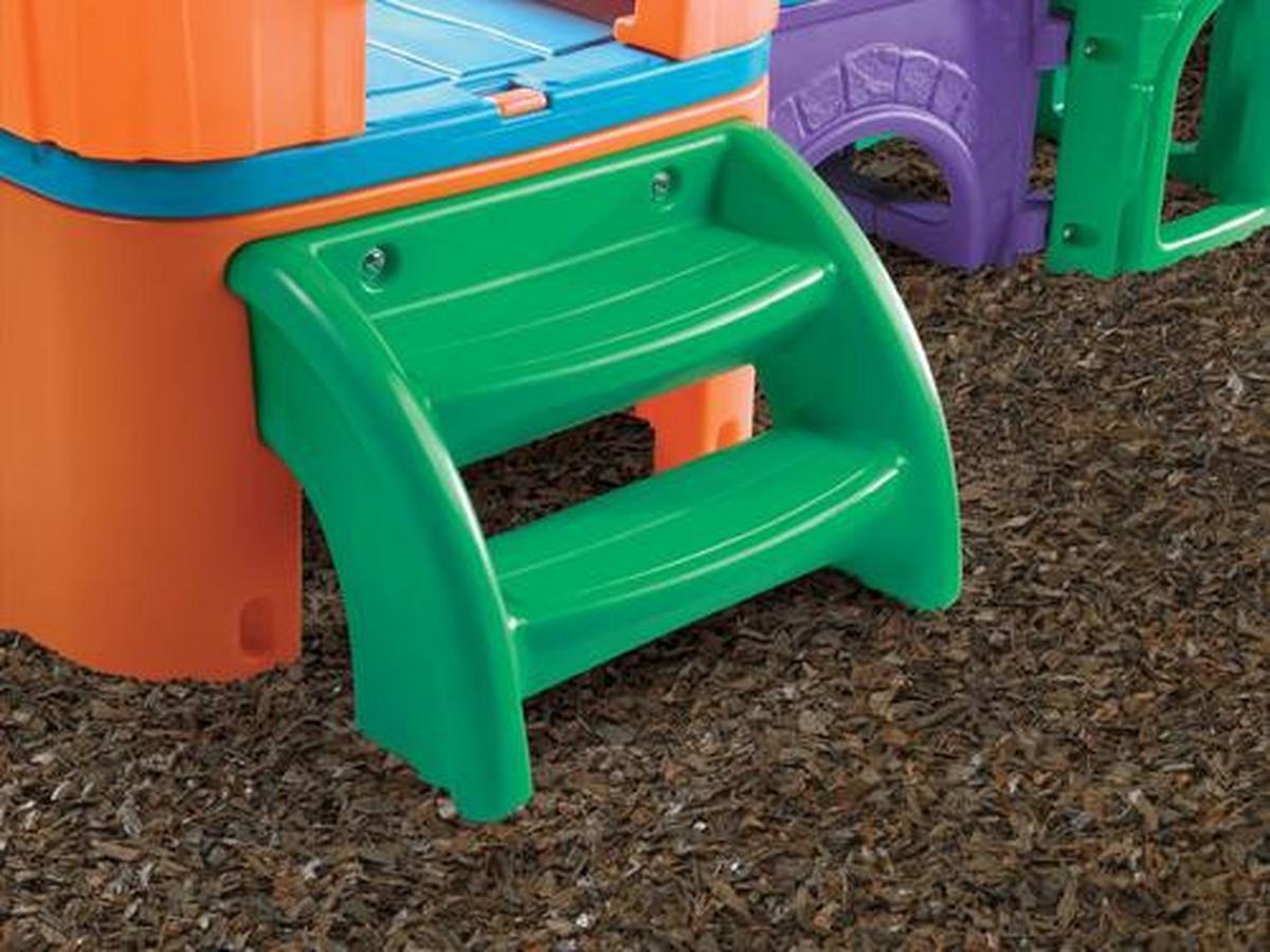 Spielturm Clubhouse aus Kunststoff - Blau/Grün, Basics, Kunststoff (348/177,8/232,4cm) - Ambia Garden