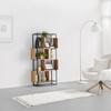 HYLLA ADRIAN -EXKLUSIV- - svart/naturfärgad, Modern, metall/trämaterial (80/160/33,2cm) - Mömax