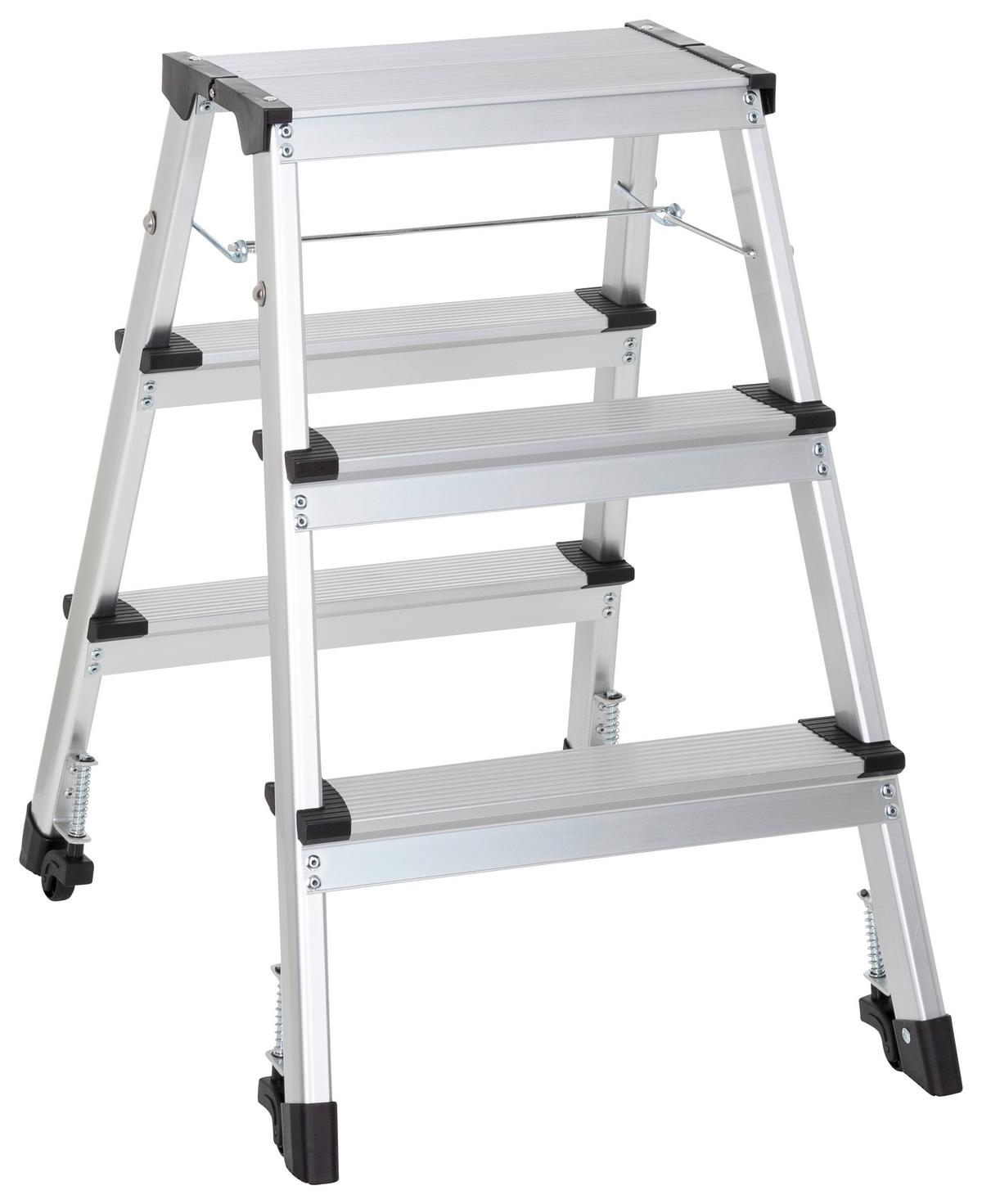 Zložljiva Lestev Solid Iv, Aluminij - barve aluminija, Basics, kovina (43/67/21cm) - MID.YOU