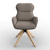STOL MED ARMSTÖD NEELIA - brun/naturfärgad, Modern, metall/trä (59,5/93/69cm) - Bessagi Home