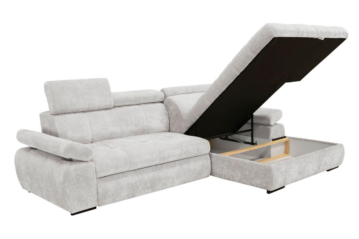 Coltar VEGAS - gri deschis, Design, lemn/textil (294/173cm) - Modern Living