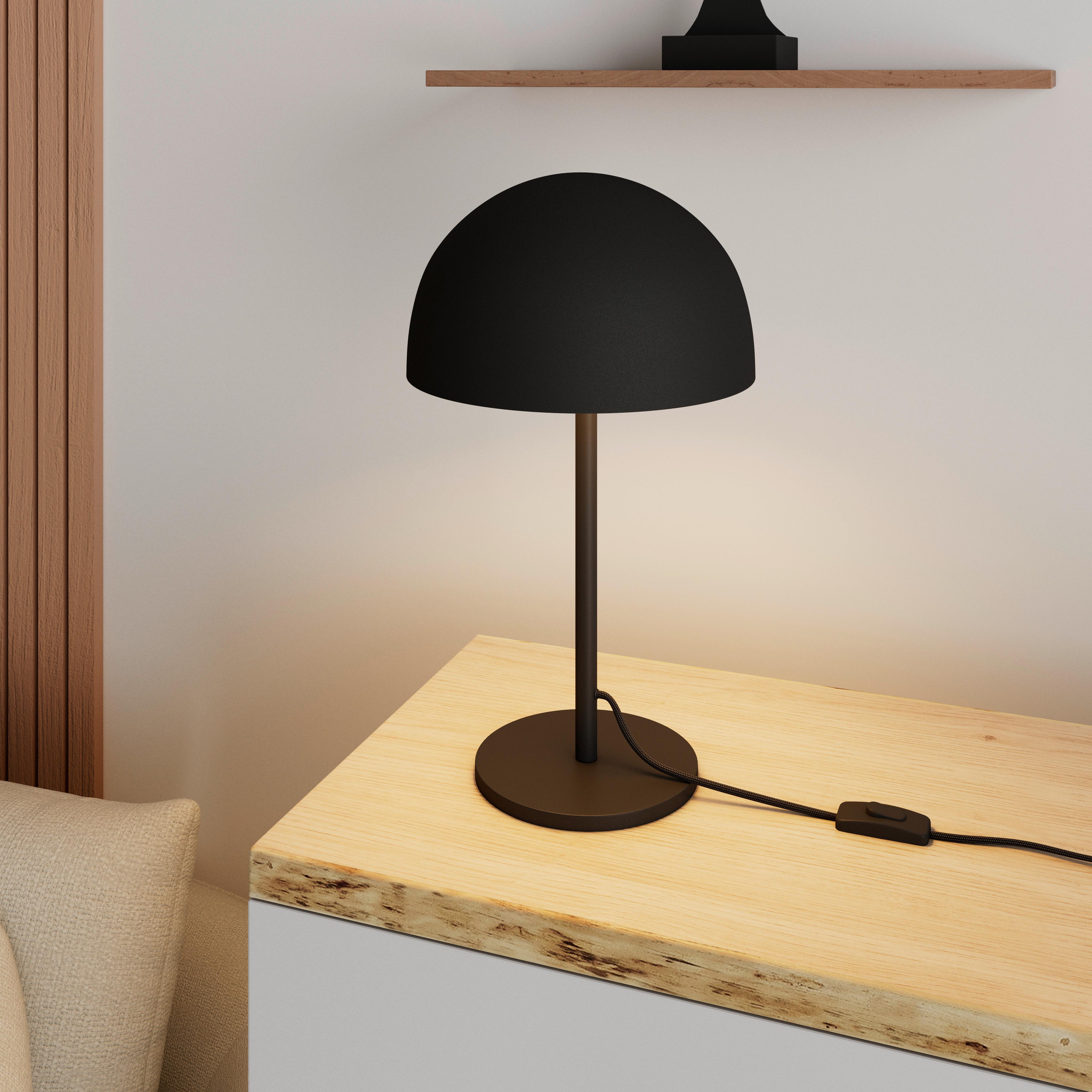 Tischleuchte Taila Schwarz max. 40 Watt - Schwarz, MODERN, Metall (28/46/28cm) - Bessagi Home