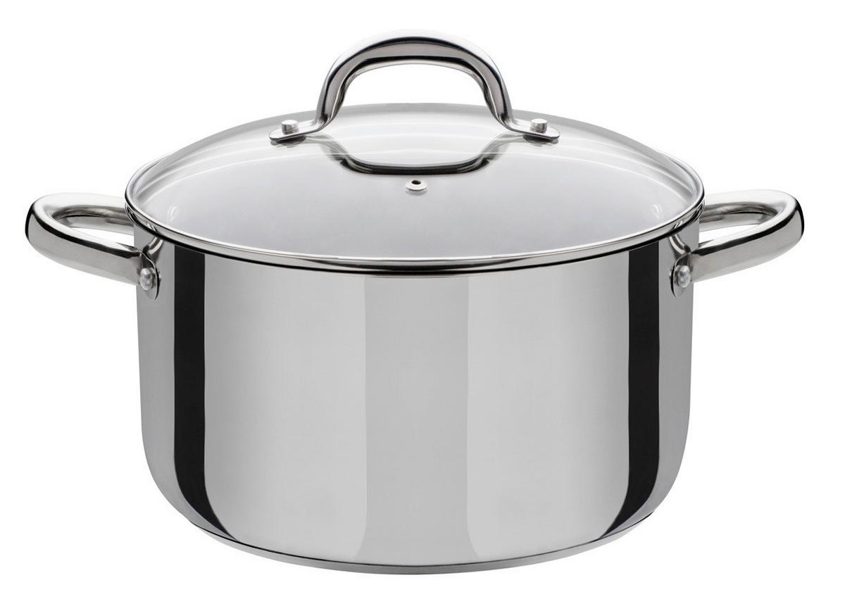 Set Posod Montreal, 6-Delni - barve nerjavečega jekla/prozorno, Basics, kovina/steklo - GSW