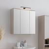 SPEGELSKÅP MALLORCA -EXKLUSIV- - svart/ekfärgad, Modern, metall/trämaterial (70/70/20cm) - Based