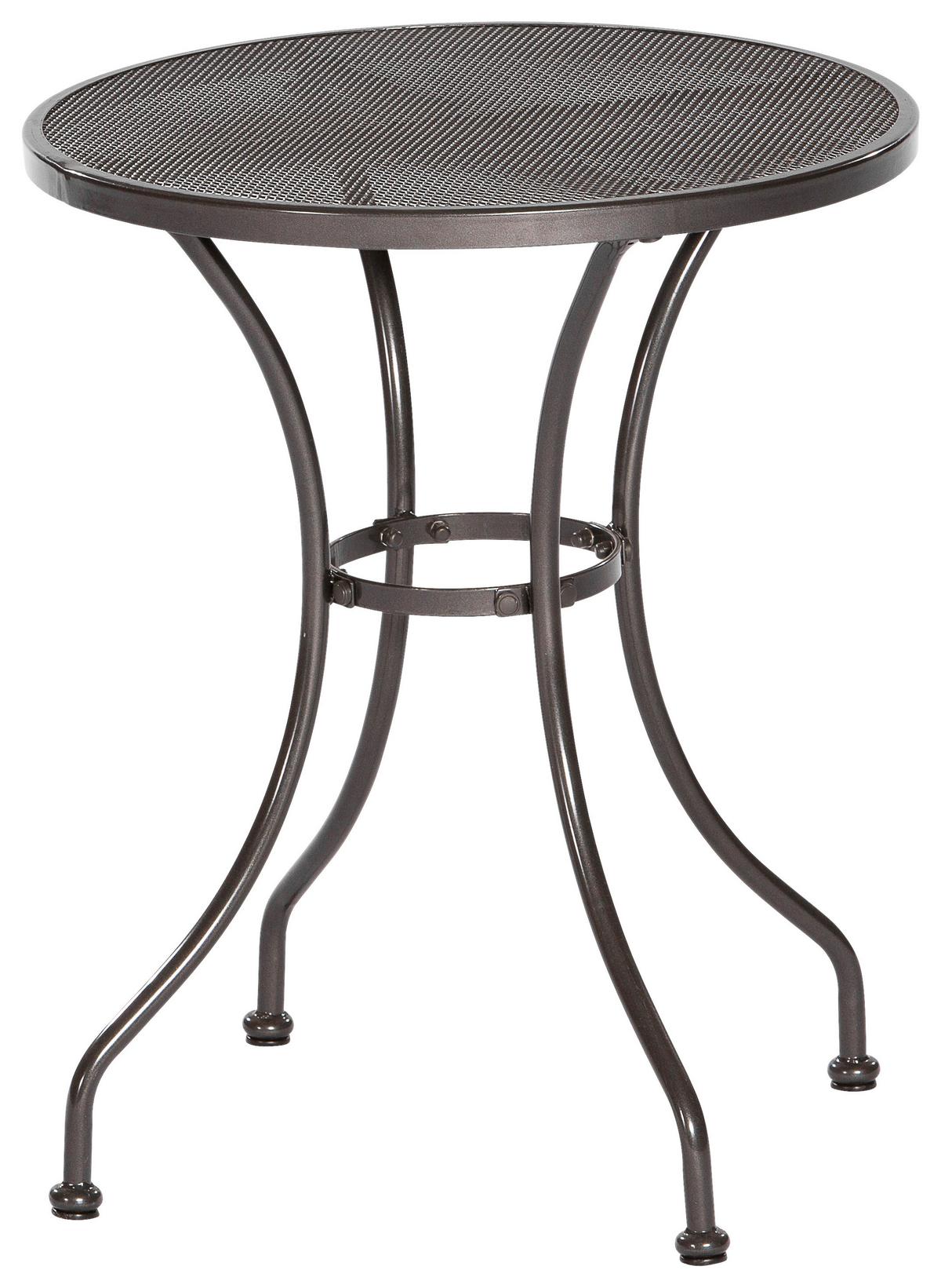 Gartentisch Delos ca. 60x75 cm Graphit - Graphitfarben, MODERN, Metall (60/60/75cm) - Gardenson