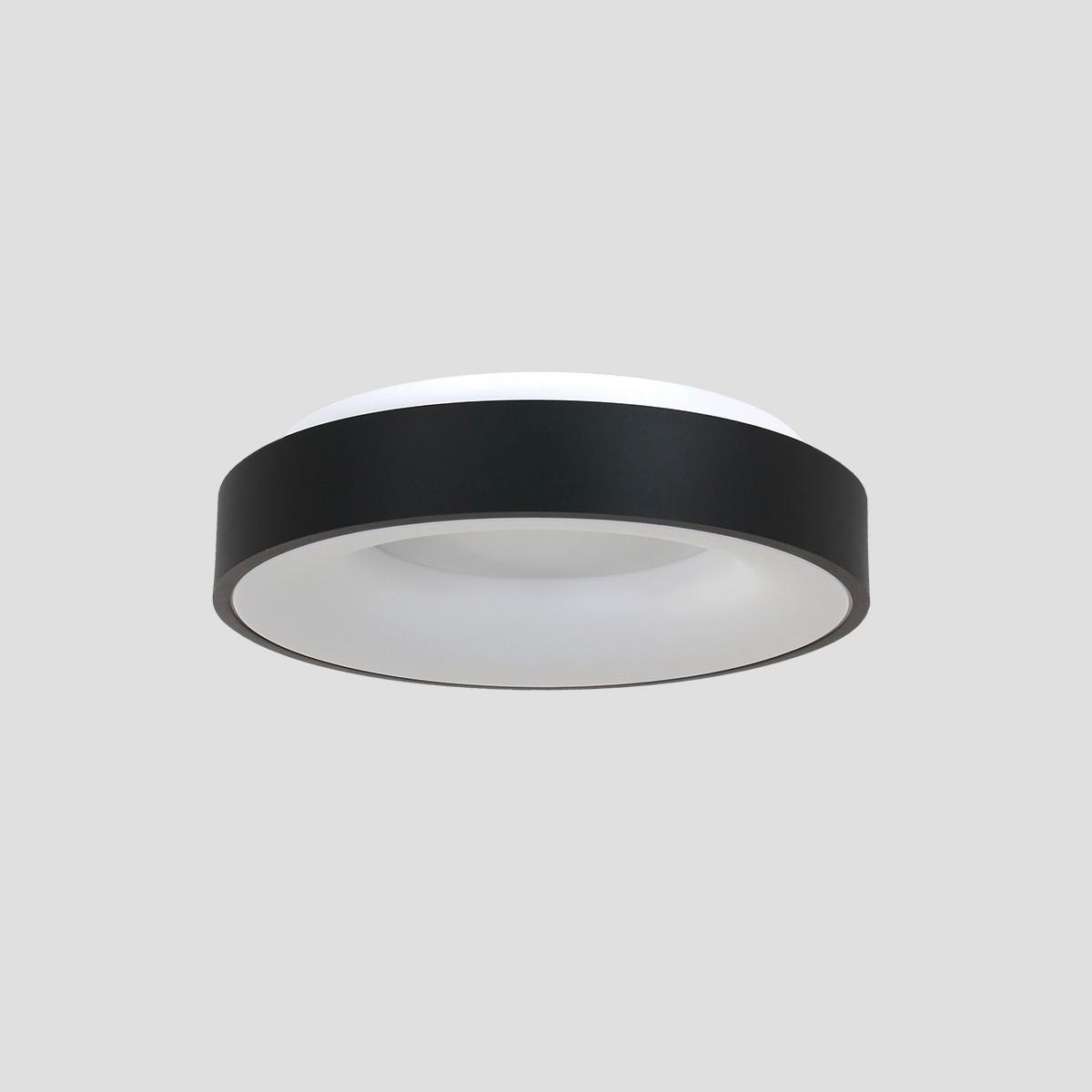 LAMPA SUFITOWA LED 2562ZW RINGLEDE - czarny, Basics, tworzywo sztuczne/metal (38/9cm)