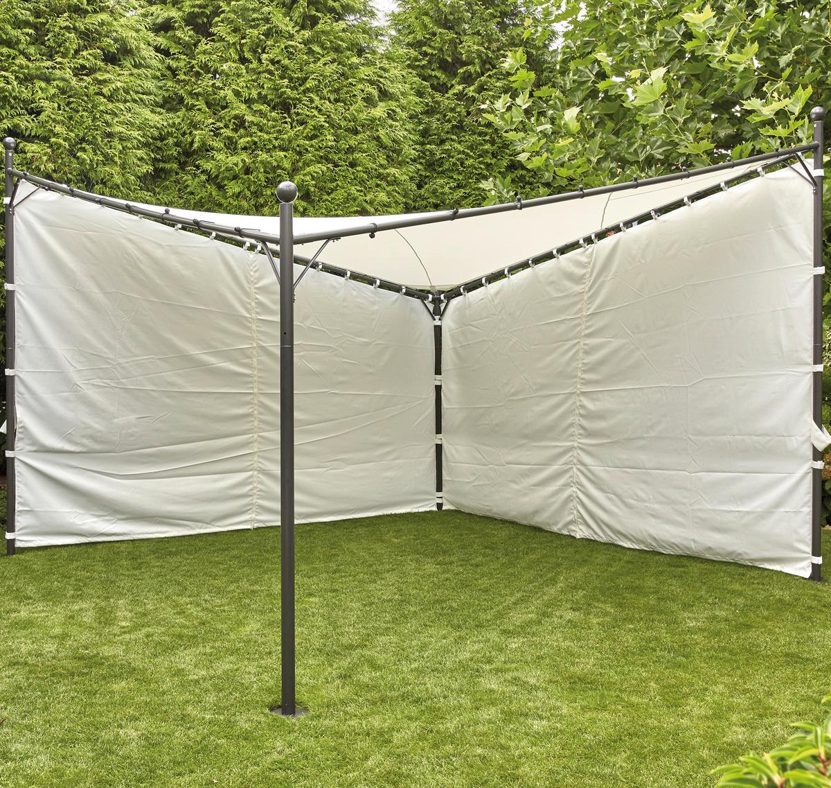 Seitenteile Berlino 400x256cm H56782 - Weiß, KONVENTIONELL, Textil (400/256cm) - Siena Garden