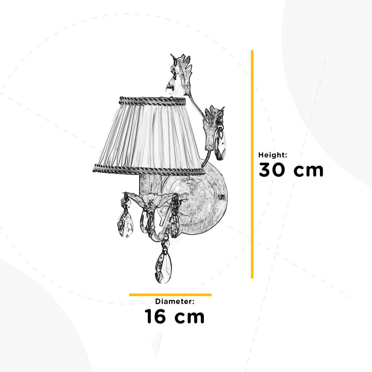 Wandleuchte Piccolo Weiß max. 6 Watt - Weiß, ROMANTIK / LANDHAUS, Glas/Textil (25/16/30cm)