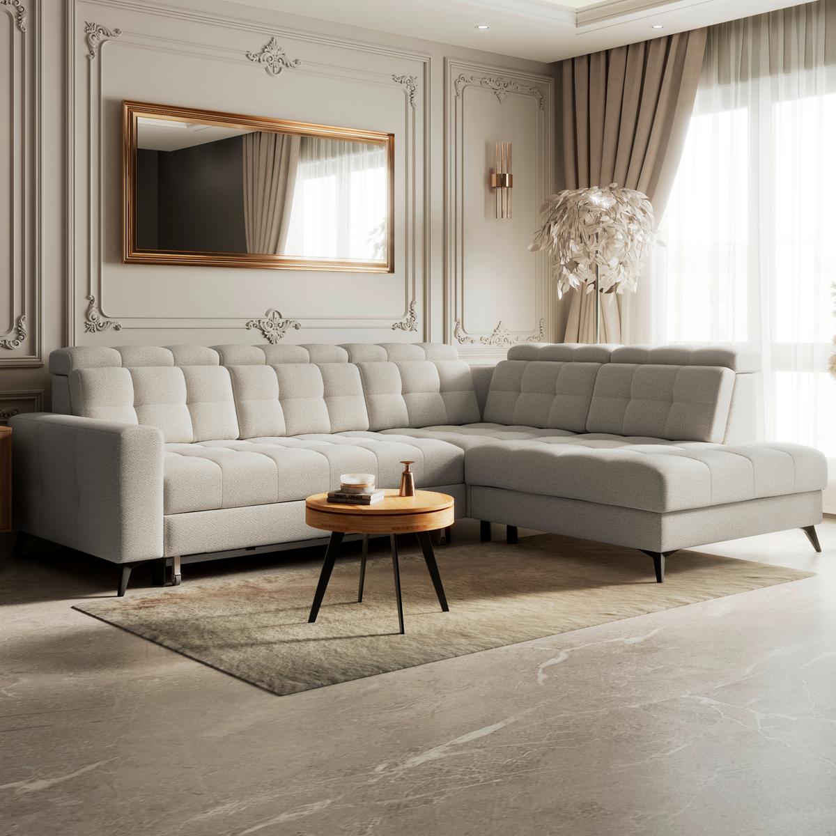 Coltar BARLETTA - grej, Romantik / Landhaus, textil (289/228cm) - Luca Bessoni