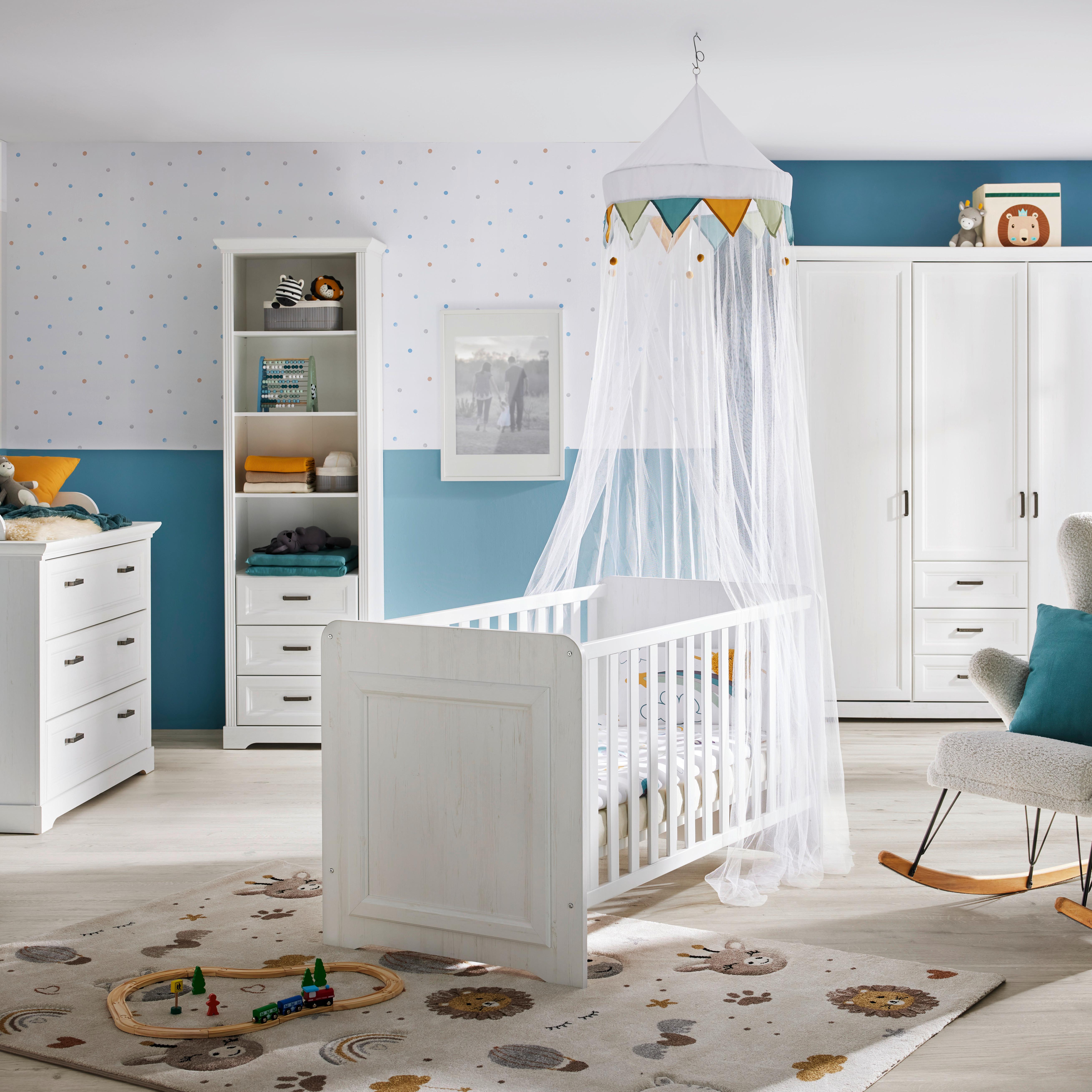 Mennyezeti Baldachin Jimmy - kék/fehér, Romantik / Landhaus, textil (650/230cm) - Modern Living