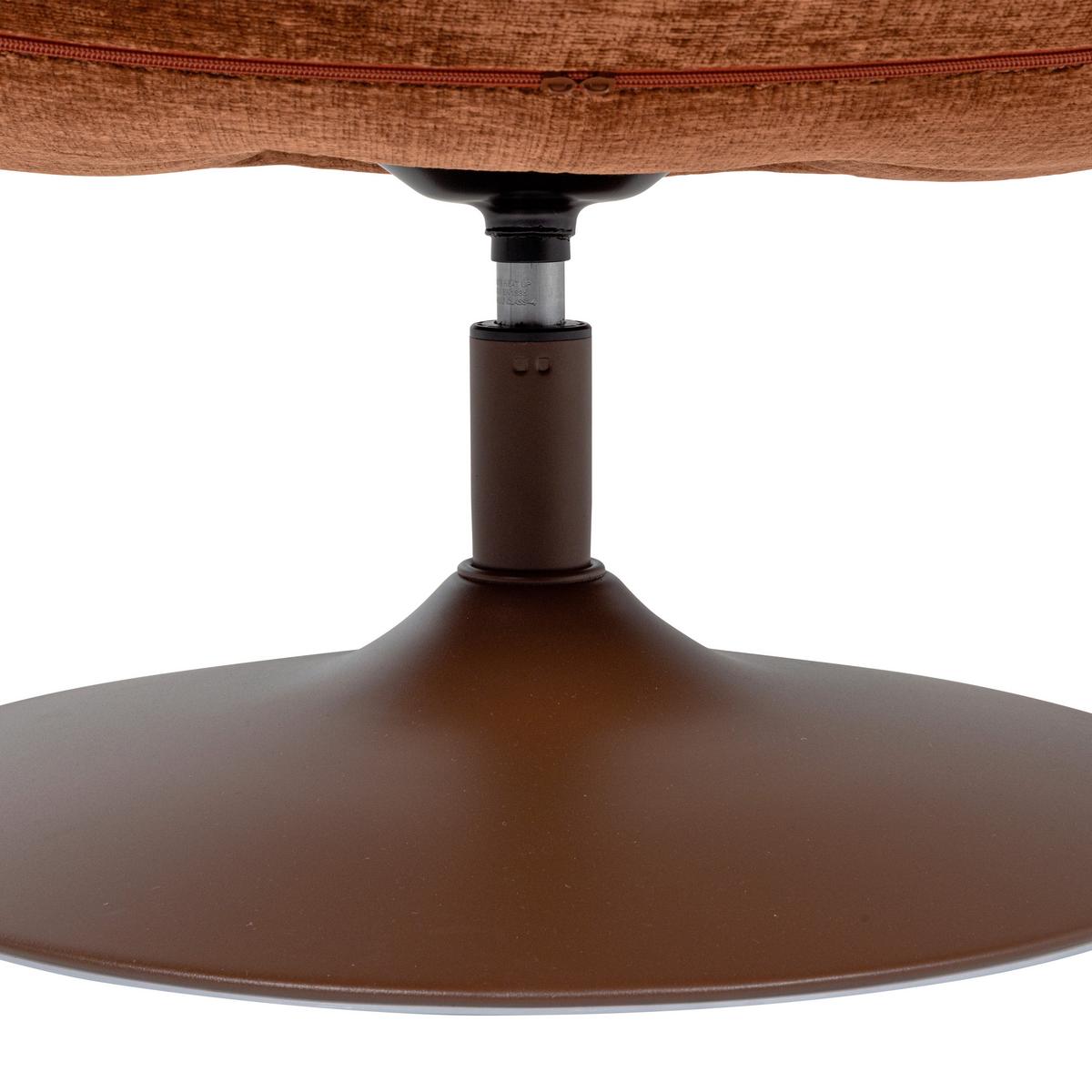 SESSEL Elvi Rostfarben B: 73cm - Rostfarben/Braun, Design, Textil/Metall (73/81/84cm) - Livetastic