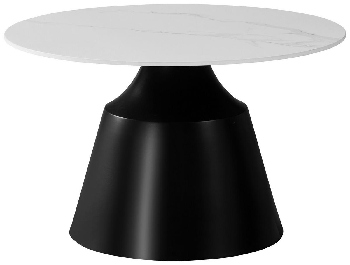 Măsuță de cafea NOAH - alb/negru, Modern, ceramică/metal (70/50/43/48cm) - Modern Living