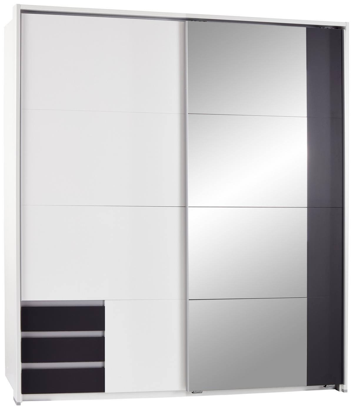 RAMA PENTRU DULAP EMDEN - alb/grafit, Modern, material pe bază de lemn (183/200/12cm)