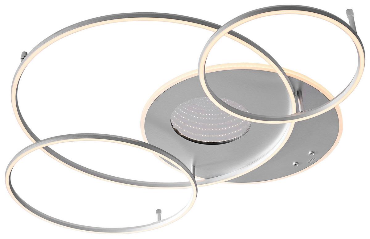 LAMPA SUFITOWA LED 48466-70A INVERTINA - kolor srebrny/biały, Design, tworzywo sztuczne/metal (126,4/105,3/13cm) - Globo