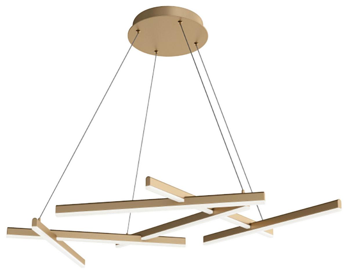 Pendelleuchte Line Goldfarben max. 79 Watt - Goldfarben, Basics, Kunststoff/Metall (101/5,5/66cm) - MAYTONI